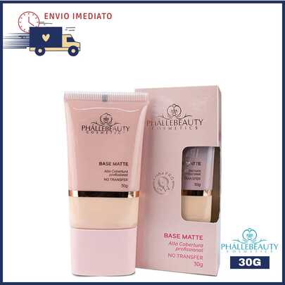 Base Liquida Maquiagem Facial Matte 30g Phallebeauty