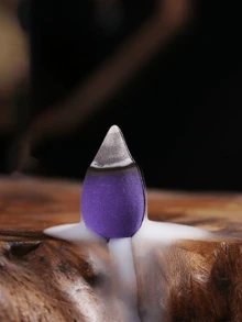 100pcs Natural Backflow Incense - Waterfall Incense Rose, Tulip, Jasmine, Lavender Rose, Natural Meditation And Yoga Gifts, Air Purifying Room Fragrance, Elegant Desktop Decor For Holidays, & - Multicolor - View 4