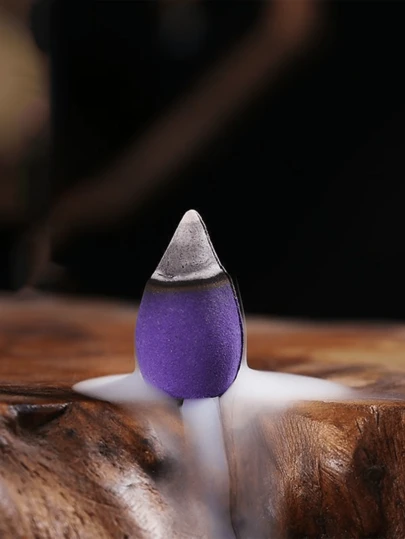 100pcs Natural Backflow Incense - Waterfall Incense Rose, Tulip, Jasmine, Lavender Rose, Natural Meditation And Yoga Gifts, Air Purifying Room Fragrance, Elegant Desktop Decor For Holidays, &