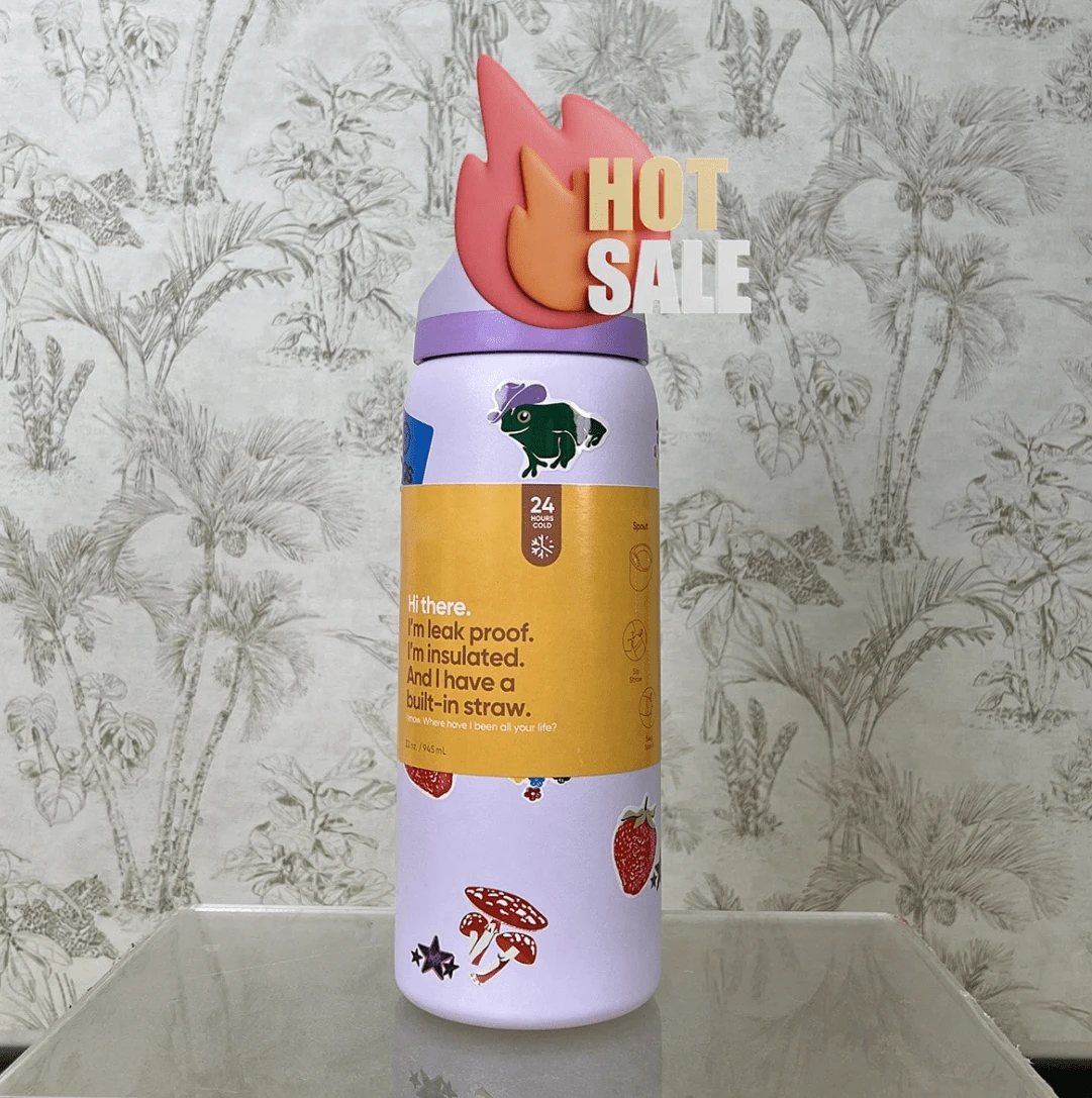 New Original OWALAS 320oz Halloween & Christmas Limited Edition Water Bottle - Sports Water Bottle With Leak-Proof Design & Pop-Up Lid, Multiple Colors Available | Top Gift Choice For Fitness, Running, School, Halloween, Thanksgiving, Christmas & More, Also A Fashionable Water Bottle For Women - quả dâu - Xem 1