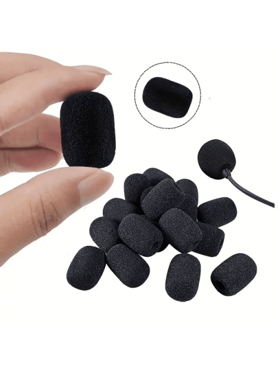 10 Stück Kopfhörer Mikrofon Schaumstoffabdeckung für kreative Verstärker Kopfhörer Mikrofon, um Spritzgeräusche zu verhindern und Rauschen zu reduzieren, Mikrofon Zubehör