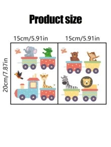 1pc Glow-In-The-Dark Cartoon Car & Animal Sticker, Luminous Wall Decal For Kids Room, Bedroom, Nursery, Wholesale - Multicolor - View 6