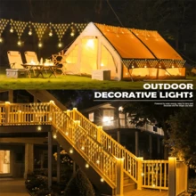 1PC Outdoor Snowflake Triangle Mesh Light String, 100LED, Outdoor Garden Decoration Ambient Light, Icicle Curtain Waterfall Light, Solar Mesh Light LED Starry Atmosphere Light, Outdoor Decoration Icicle Light Star Fish Net Eaves Rainbow Light, Solar Power Supply, 8 Modes, Suitable For Roof, Eaves, Windows, Balconies, Pavilions, Gardens, Party Decoration Lights (500mAh) - Solar - View 8