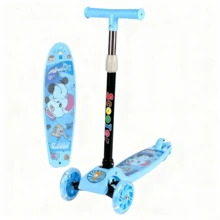 Patín Del Diablo Plegable para Niños | 3 Ruedas + Luz en Llantas + Freno Trasero, Se guridad Garantizada | Patinete para Niñas y Niños, Juguete Ideal para Día del Niño, Un regalo de Navidad y también para el cumpleaños del niño - Azul - Ver 11