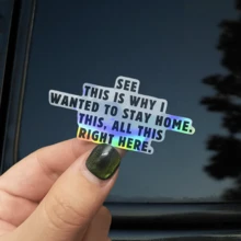 See This Why I Wanted To Stay Home Funny Introvert Saying Sticker – Ideal For Laptops, Journals, Water Bottles, And Mirrors Perfect For Self-Care Enthusiasts, Positive Thinkers, And Mental Health Advocates Great