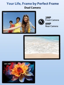 Relndoo 2025 Tablet Android 15, 10.1 Inch Tablet PC, RK3562 Quad-Core 2.0 GHz, (4GB+8GB) RAM+64GB ROM, 2MP+8MP Dual Camera, 1280*800px HD Touchscreen, 6000mAh Battery, Type C, Supports 1TB SD Expansion, 802.11n Wifi 2.4G/5G Wireless, GPS, Certified Tablets (No Adapter)