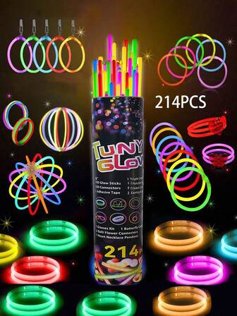 20/50/100PCS 8-Inch Party Glow Stick Set,Super Bright Glow Sticks, Light For 8~12 Hours, Can DIY Make Bracelets, Necklaces Ect,More Colorful Wedding Glow Sticks, Suitable For Parties, Bars, Nightclubs,Glow Stick Par , Glow Party Supplies, Glow In The Dark, Bulk Gifts, Party Lighting Supplies .New Year Gifts Recommendations Christmas Party Supplies, Birthday Gift, A Christmas Tree Decoration, Or A Halloween Party Accessory.[Random Shipping]