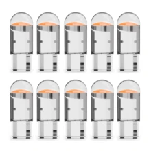 10pcs T10 COB LED Bulbs, Model W5W WY5W 168 194, Suitable For Car Interior, Dome Light, Outline Light, License Plate Light, 12V LED Car Lights, Available In White, Red, Yellow, Blue