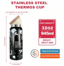 New Original OWALAS 320oz Halloween & Christmas Limited Edition Water Bottle - Sports Water Bottle With Leak-Proof Design & Pop-Up Lid, Multiple Colors Available | Top Gift Choice For Fitness, Running, School, Halloween, Thanksgiving, Christmas & More, Also A Fashionable Water Bottle For Women - Thẻ - Xem 2
