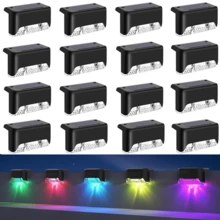 16 paquetes de luces solares para exteriores, luces decorativas impermeables para exteriores, luces solares para jardín, luces solares para vallas, luces solares para escaleras, luces LED de ambiente navideño, para escaleras, vallas, jardín, balcón, patio y senderos exteriores