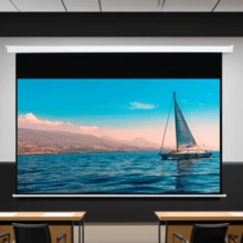 Fabulcozy 100-Inch Motorized Projection Screen (16:9) With Remote Control For Home Cinema, Indoor And Outdoor Use, White - White - View 9