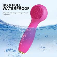 Silicone Face Cleansing Brush, Hot & Cold Face Exfoliating Scrub For Cleaning, Exfoliating And Massage, Waterproof Electric Face Brush For Men & Women - Hồng - Xem 3