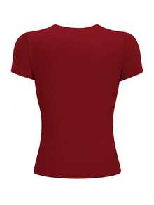 Women T-Shirts - Red - View 2