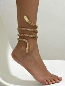 1 件全新创意简约朋克摇滚嘻哈风格休闲蛇形脚链