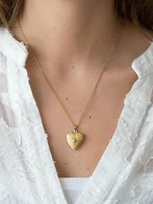 1 Customized Photo Love Photo Box Necklace, Customized Text And Photos, Openable Storage Cabinet, Pet Souvenir, Valentine's Day, New Year's Christmas, Friends, Classmates, Back To School Season, Ideal Perfect Commemorative Gift For Her/Him - Multicolor 3 - View 4