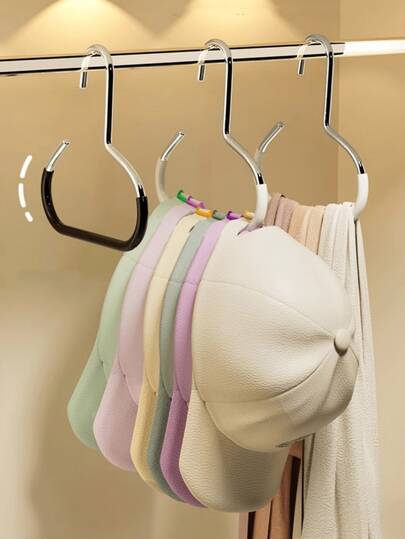 4 Stücke Metallkappen-Haken - Essentielle Heimlagerung, einfache Organisation von Baseballkappen, Schals, Taschen und mehr. Multifunktionales Aufhänge-Haken-Design, hält verschiedene Artikel sicher. Schwere Garderobenhaken aus rutschfestem Material, stabil und belastbar