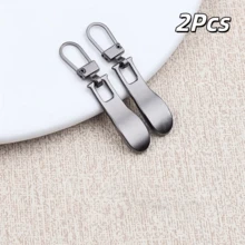 2/4/5/10 piezas Kit de reparación de cabezal de cremallera desmontable ondulado, recambios de tirador de cremallera para bolsos, zapatos, ropa, accesorios de costura DIY, herramienta de reparación rápida para cremalleras dañadas en equipaje, bolsas de viaje