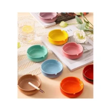 123Arts Ashtray, 2pcs Cigar Ashtrays, Cigar Ashtrays For Outdoors, Ceramic Ashtrays - ColorB - View 2
