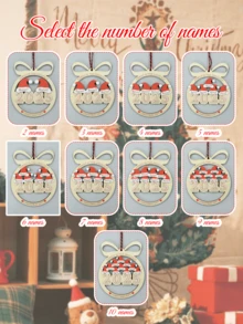 Ornamento natalizio personalizzato a forma di cappello di Babbo Natale, ornamento natalizio personalizzato per la famiglia Natale 2025, decorazioni per albero di Natale con testo personalizzabile, Buon Natale, Primo Natale, Ornamento con nome famiglia, decorazione natalizia per la casa, regali di Natale in legno personalizzati con 2-7 nomi, famiglia affettuosa, Natale, famiglia, papà, mamma