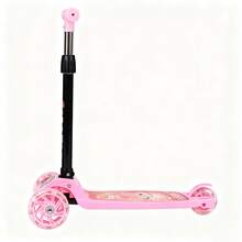 Patín Del Diablo Plegable para Niños | 3 Ruedas + Luz en Llantas + Freno Trasero, Se guridad Garantizada | Patinete para Niñas y Niños, Juguete Ideal para Día del Niño, Un regalo de Navidad y también para el cumpleaños del niño - Rosa - Ver 6