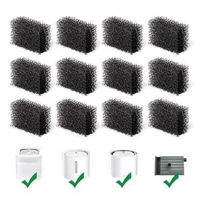 Cat Water Fountain Sponge Filters, Replacement Foam Filters For 67oz/2L Pet Fountain 65oz/1.85L Dog Drinking Fountain