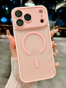CteGlodrix Luxury Matte Wireless Charging Shock-Proof Phone Case, Compatible With Apple 17/16/15/14/13/12/11 Pro Max, With Semi-Transparent Armor Protective Cover - Baby Pink - View 32