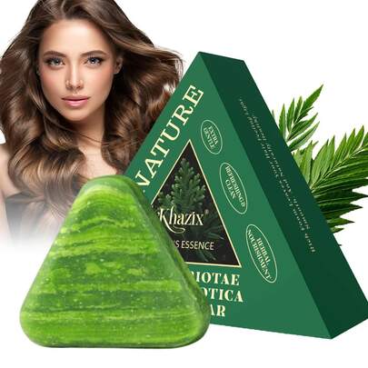 Champú y jabón de Usman Grass con hojas de Platycladus Orientalis, rico en ginseng, hojas de Platycladus Orientalis y otros extractos herbales, limpia suavemente el cabello, hidrata y humecta, controla el aceite, es refrescante y no grasoso