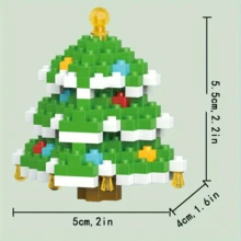 ZOULEBAOBEI Christmas Series Christmas Tree Building Blocks Reindeer Bells Beads Puzzle Toys, Best Christmas Gift Mini Christmas Character Building Block Toys, Christmas Santa Claus, Christmas Train, Snowman, Christmas Tree, Reindeer, Christmas Themed Toys, DIY Children Toys, Christmas Gifts - Christmas Series - View 15