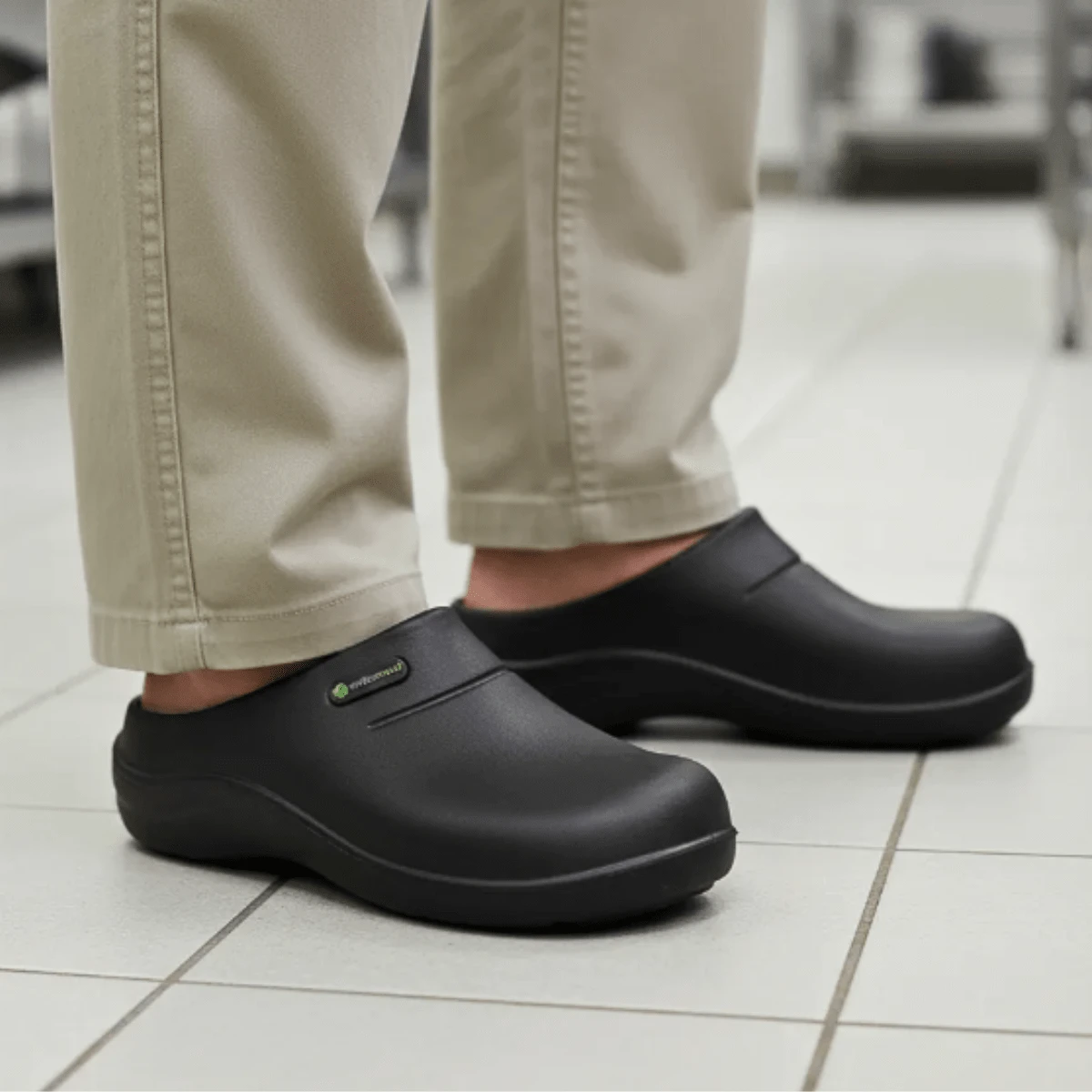 Zapato Sueco Doctor Enfermera Chef Cocina Económico - Negro - Ver 1