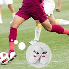 Ultraleichte Fußball Schienbeinschoner - Strapazierfähige & bequeme unisex Knieschoner - Geeignet für Fußball, Basketball und Yoga Training. Strapazierfähiges Sportaccessoire für alle Jahreszeiten - 2025 Neue dickere & stabilere Mini Fußball Ausrüstung. - Weiss - Übersicht 5