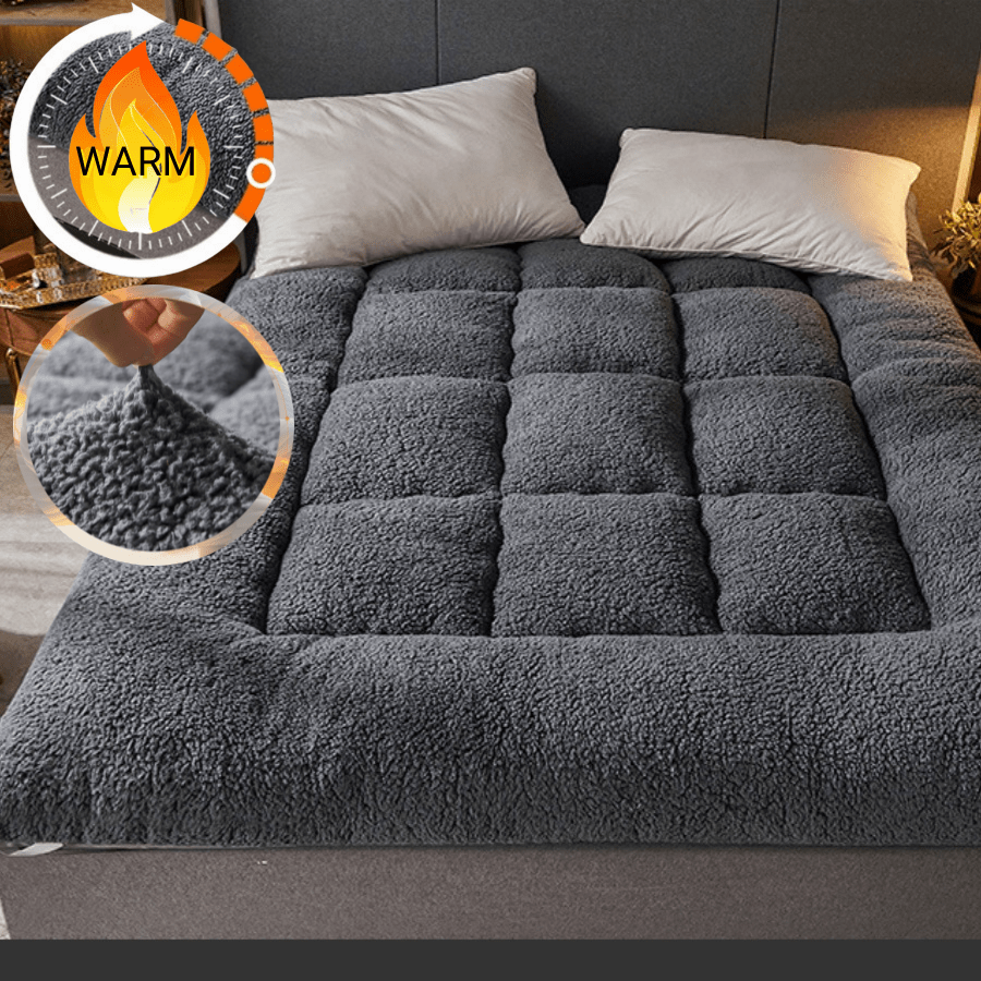 Winter Plush Fleece Mattress Pad, Topper & Tatami Mat For Bedroom, Dorm, Guest Room, Hotel & Floor