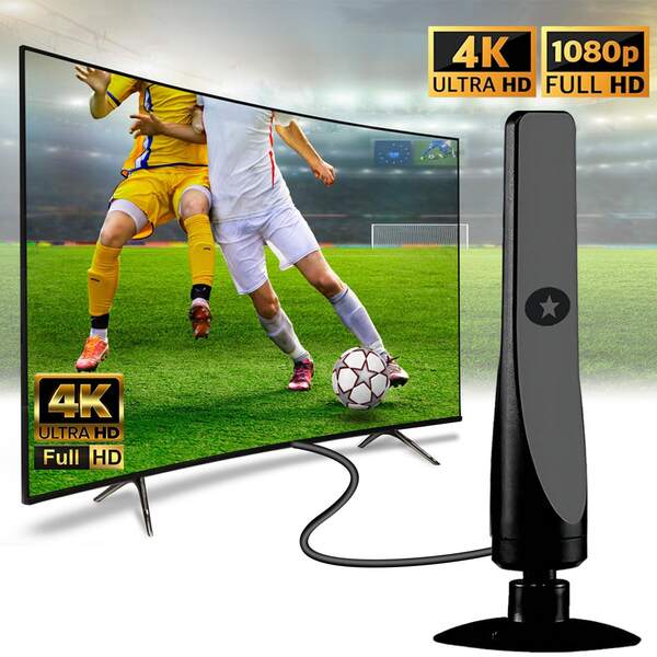 240+ Mile Range Local Channel Reception, 2025 New HDTV Antenna, 4K 1080P Digital TV Antenna, 360° Long Distance Reception, For Home TV, Car TV, RV, Boat, TV Signal Reception, Compatible With Old Digital TVs, Includes 10ft Coaxial Cable