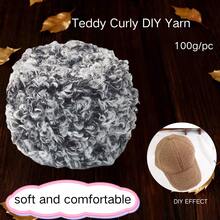 1 peça de 100 gramas de fio supermacio, colorido, grosso e fofo, para tricô e crochê, chapéu, cachecol, cobertor, bolsa