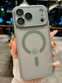 奢华磨砂无线充电防震手机壳，兼容苹果17/16/15/14/13/12/11 Pro Max，带半透明盔甲保护盖 - 灰色 - 查看 33