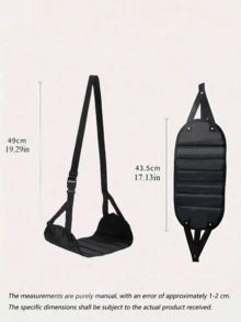 旅行悬挂脚凳 - 飞机脚凳吊床（含储物袋），可调节高度的便携式旅行配件，适用于飞机、火车、办公室、旅行必需品、健身露营度假装备。飞机脚凳采用优质泡沫制成，便携式旅行飞行脚凳，高度可调，旅行配件头/脚凳吊床。 - 彩色 - 查看 11