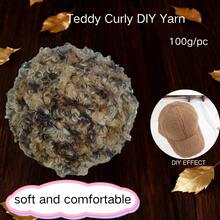 1 peça de 100 gramas de fio supermacio, colorido, grosso e fofo, para tricô e crochê, chapéu, cachecol, cobertor, bolsa