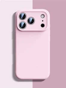 Luxury Liquid Silicone Magnetic Wireless Charging Phone Case Compatible With IPhone 17 Pro Max, 17 Pro, 17 Air, 17, 16 Plus, 15, 14, 13, 12 Pro Max, 11, Smooth Touch - Pink - View 3