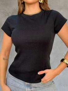 Strapless Crop Top - Negro - Ver 1