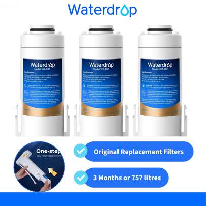 Waterdrop WD-EDF Replacement Filters For All Waterdrop Instant Water Filter Jugs, WD-ED01W, WD-ED01B, WD-ED02, WD-ED04, Last Up To 3 Months Or 757 Liters (2-Pack)