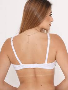 Kit Of Up To 03 Reinforced Bras In Basic Colors With Padded Support, Style And Well-Being. Essential Bras, Shaping And Support With Push-Up Effect. - Đen, Trắng và Be - Xem 8