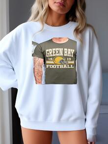 Green Bay Frozen Field Warmest Dad Shirt, Green Bay Football Dad Sweatshirt, Fathers Day Gift, Retro Green Bay Fan Shirt, Cool Dad Game Day Tee Sweatshirt - 白色 - 查看 2