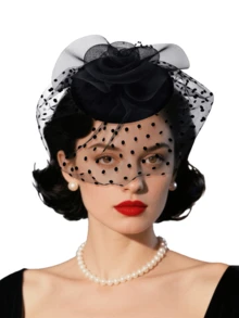 Sombrero de fascinador con velo y plumas para fiestas de té, bodas, fiestas de disfraces, cócteles, Año Nuevo, Día de la Madre, Halloween, Navidad, fiestas de noche y cumpleaños