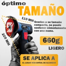 Inalámbrica Amoladora Corte 19800 Rpm Para Cortar, Esmerilar, Pulir Y Eliminar Óxido De Metal - Negro - Ver 2