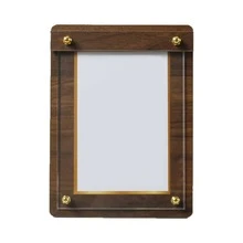 A4 Walnut Wood Menu Card Display Stand, Restaurant Price List Holder, Home Use High-Grade Solid Wood Certificate Display Box - Multicolor - View 6