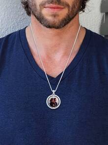 1 colar com pingente redondo personalizado com foto faça você mesmo - zircônia brilhante incrustada, joia significativa para presentear - fácil de montar, hipoalergênico, sem níquel e durável - Multicolorido 2 - Ver 5