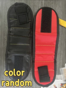 2-częściowa magnetyczna opaska na nadgarstek do śrub, 9 silnych magnesów, 3 rzędy nylonowej magnetycznej opaski na nadgarstek, magnetyczny uchwyt na narzędzia do wkręcania śrub, wiertła, czerwony, 3 rzędy, 5 rzędów, magnetyczna opaska na nadgarstek, zestaw narzędzi, akcesoria dla elektryków, magnetyczny chwytak do absorbowania śrub, magnetyczna opaska na nadgarstek (kolor, styl losowy)