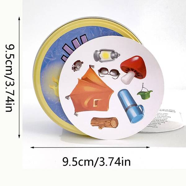 Card Game Toy Iron Box Family Funny Entertainment Party Holidays Camping Game Tools ,Christmas And Halloween Gifts