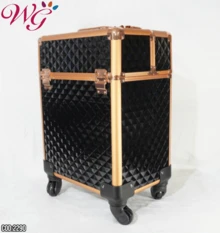 Maletín Neceser Cosmetiquera Carrito Maquillaje Con Ruedas - Negro - Ver 2