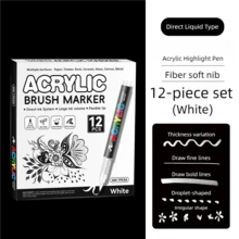12/84 Colors Acrylic Paint Markers Set, Quick Drying & Fade Resistant, Ideal For Painting, Illustration, Crafts, Coloring Books, DIY Projects On Paper, Fabric, Wood, Stone, Plastic, Glass, Ceramic, Pumpkin, Metal, Suitable For Students & Adults, Also A Great Gift For Easter, Thanksgiving, Halloween, Christmas - Multicolor - View 12