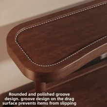 1pc Vintage Wooden Desktop Storage Rack, Dual-Layer Organizer, High-End Multi-Purpose Shelving Unit For Tea Cups, Coffee Mugs, Kitchen Spice Rack, Bathroom Cosmetic Organizer, Home Decor Display Shelf For Kitchen, Bathroom, Entryway, Vanity, Office, Living Room